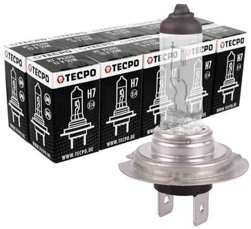 TECPO 10x H7 Halogen Lampe 12V 55W PX26d Autolampe Scheinwerfer Lampe Ersatzlampen Abblendlicht Fernlicht Nebellicht Glühbirne