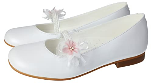 BAMBINELI 5235 COMUNIÓN Flor Bambi NIÑA Zapato COMUNIÓN Blanco 35