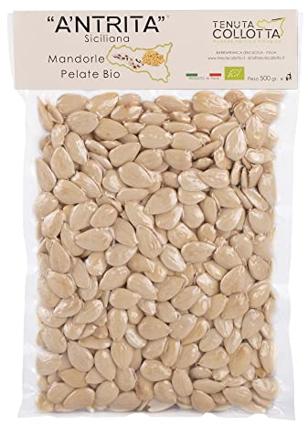 A'Ntrita® - Amandes Pelées Biologiques 500 g - 100% Italiennes - Produit en Sicile