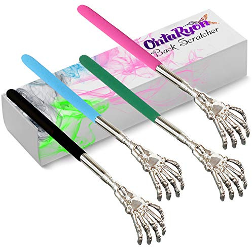OntaRyon Teleskopischer Rückenkratzer, Kleine Geschenkidee für Erwachsene | Lustiges Geschenk für Männer und Frauen, Originelles Witziges Präsent, Back Scratcher