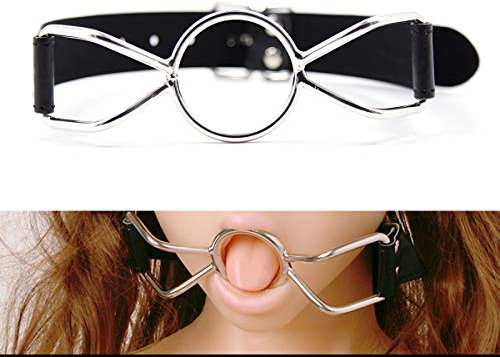 Spider-Gag mit Ring-Knebel O Ring Steel Metal Mouth Gag Mouth Gag (Ring-Knebel Ø 4,50cm)