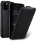 MELCKO Custodia per Apple iPhone 11 Pro (5,8 pollici), in pelle rivestita, flip case, custodia sottile, colore: Nero
