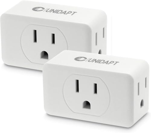 Unidapt Outlet Splitter, Multi Plug Outlet Extender, Flat Wall Tap, 2 Pack