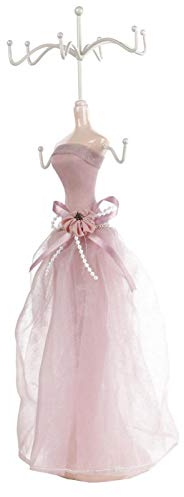 Kreativer Schmuckständer mit Prinzessin-Kleid und Schuhen europäischer Dekorationsgegenstand für Ohrringe Halsketten Armbänder und Ringe Malve Rot