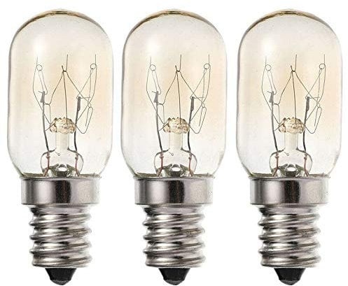 15W E14 Fridge Bulb 240V, Pygmy Freezer Light Bulbs SES Sewing Machine Bulbs Small Edison Screw Warm White 2700K 15W E14 Salt Lamp Bulb Screw in 360 Degree (3-Pack).