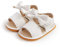 Siyova Scarpe Neonata Sandali Princess Bowknot Carino Neonata Scarpe Primi Passi con Suola Morbida PU Antiscivolo Principessa Bambina Scarpine da Casual Passeggio Bimba (Bianca, 12-18mesi)