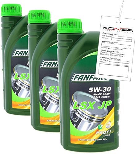 3 Liter FANFARO LSX JP 5W-30 API SN CF Motoröl A3 B4 GM Dexos1 ILSAC GF-5