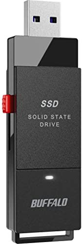 Buffalo External SSD 1TB - Up to 600MB/s - USB-C - USB-A - USB 3.2 Gen 2 (Compatible with PS4 / PS5 / Windows/Mac) - External Solid State Drive Stick - SSD-PUT1.0U3B