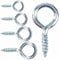 SISI UK® 20 x Heavy Duty Screw in Eye Hooks 30mm,35mm,40mm,45mm,55mm,65mm,75mm -Metal/Wood/Thread/Twist/Ring/HoopHeavy Duty Loop/Vine/Hoop/Frame Eye Hooks (45MM)