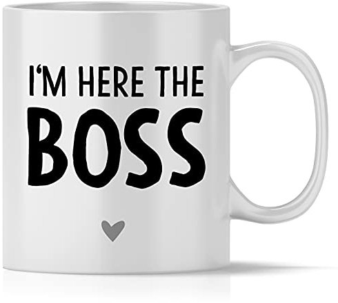 mindmonkeys® Tasse mit Spruch Ich bin der Boss Kaffeetasse Bürotasse Geschenke Geschenkideen für den Chef Boss fürs Büro Arbeitsplatz Geschnekidee zum Geburtstag Jubiläum Keramik 300 ml
