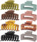 Lolalet 8 Stück Große Haarklammer, 8cm Haarspangen für dickes Haar Rutschfestes Haar Jaw Clips Haarstyling-Zubehör für Frauen Mädchen -Muster D