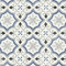 247Floors Patterned Tile Effect Cosmic Vinyl Flooring 2.8mm Realistic Foam Backed Lino Slip Resistant (Blue & Grey Victorian Tiles, 2m x 2m)