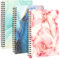 Toplive A5 Spiral notebooks, pack de 3 épais plastique Hardcover Liner A5, 80 pages / 160 pages Journal de notes d'étude et de réunion, fournitures scolaires de bureau (marbre - bleu + rose + Vert)