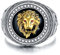 SLIACETE 925 Sterling Silber Löwenkopf Ring für Männer Löwen Schmuck Geschenke für Vater Freunde, Größe: 55 (17.5)