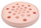 Porte-Savon écologique Rond en matière biosourcée, fabriqué artisanalement en France avec Une Grille Amovible imprimée en 3D pour Un Nettoyage Facile (Rose Pastel)