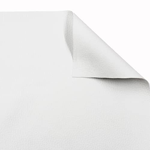 econuk - Stoff für Tafel, Basteln und Heimwerker, weiches Kunstleder, für Stühle, Sofas, Handtaschen, Kissen, Motorradsitze, Autodecken (100 cm x 70 cm, Weiß)