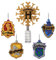 Hallmark Harry Potter, puntale per albero di Natale in miniatura da 12,7 cm e mini ornamenti da 4,8 cm, set da 5, infrangibile