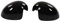 Coque de Rétroviseur de Porte, 2 Pièces ABS Gauche Droite Noir Brillant Extérieur Coque de Rétroviseur de Remplacement pour R55 R56 R57 R58 R59 R60 R61 Auto