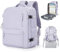 BJLFS Bagage Cabine Sac à Dos Voyage pour Ryanair Bagage à Main 45×36×20 EasyJet Antivol Avion Petit Sac à Dos Ordinateur Portable pour Femme Homme Sac de Travail,Taro violet Simple