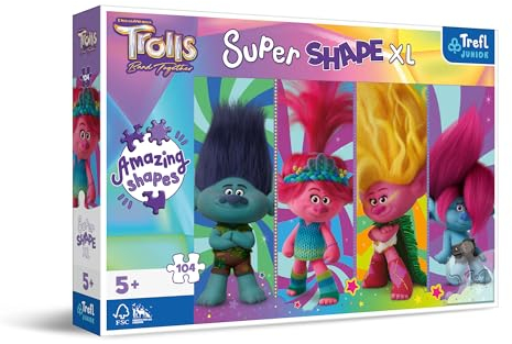 Trefl 50037 Trolls Band Together, Spiele mit Trollen Kinderpuzzle, Mehrfarbig