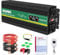 JIGUUN 4000W Wechselrichter Spannungswandler 12V auf 230V Reiner Sinus mit LCD-Anzeige,Drahtlose Fernsteuerung,2 EU Steckdosen,1 USB,Spitzenleistung 8000W