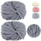Dicke Wolle Garn 500 g(250 g*2) ca.54 m, Grau Chunky Wolle, Super Soft Chenille Chunky Yarn, Grobstrick Weiches Wollgarn, Soft Arm Knitting zum Häkeln Decke, Schals, Mützen, Decken, Zierkissen