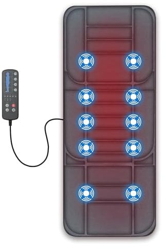 Snailax Full Body Massage Mat with Heat, Massage Pad with 5 Massage Modes & 3 Vibration Levels, Back Massagers for Back Pain Relief, Massage Mattress with Auto Shut Off, Gifts for Women, Men