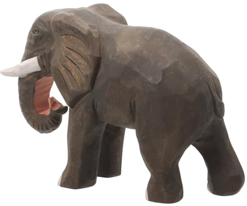 EXCEART Elefanten Figuren Glücksfiguren Reichtumsskulptur Tischdeko Mit Elefantenfigur Elefant Deko Holz