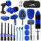 26 cepillos Kit Limpieza Coche, Lavar Coche Cepillo de Taladro Eléctrico Kit Cepillo Coche Limpieza Coche Interior con Cepillo para Detalles, Herramienta de Limpieza para Parabrisas de automóviles