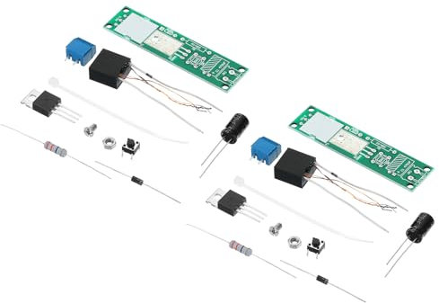 PATIKIL Alto Voltaje Impulso Convertidor Juego, 2 Juegos DC 3-5V Aumentador Alimentación Fuente Módulo Arco Voltaje Generador Transformador para Científico Experimento, Negro