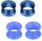 Rajnard Edelstahl Silikon Holz Tunnel Set 6mm Extra Weich und Flexibel Flesh Tunnel Ohr Plug Expander Hider Piercing Schmuck für Frauen und Männer Blau