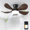 BLITZWILL Deckenventilator mit Beleuchtung, Ø66cm App Steuerung & Fernbedienung Deckenventilatoren mit Licht LED, 6 Geschwindigkeiten, 3 Farben Dimmbar, Leise DC-Motor, Sommer-Winterbetrieb, Timer