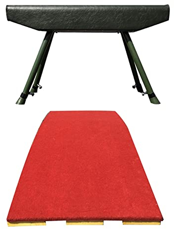 GLJTUO Trampolino Elastico con Forte capacità Portante per Casa/Scuola, Trampolino Curvo per Centro Ginnastica per Adulti Durevole, Pavimento A Molle con Parte Superiore in Morbido Tappeto