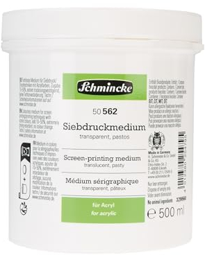 Schmincke - Hilfsmittel Siebdruckmedium, Tiegel 500 ml, 50562050, Druckmedium für Acrylfarben, Siebdruck