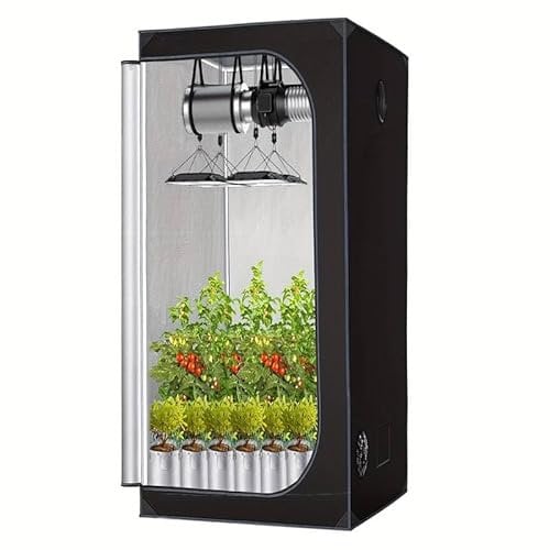 Grow Box - Tienda de campaña de Mylar altamente reflectante para plantas de interior, color negro