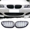 AggAuto Glänzend Schwarz Kühlergrill, Front Nieren 6-Doppelstab für BMW Serie 5, E60/E61, 2003-2009