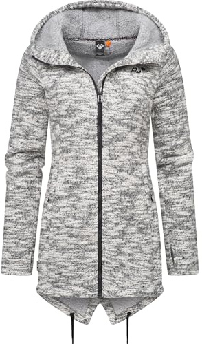 Ragwear Damen weiche Strickjacke Übergangsjacke mit Teddy-fleece Wingi Melange YOUMODO XS-6XL