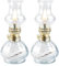 Petroleumlampe Öllampe Laterne, 2 Stück Petroleum-Sturmlaterne, Öllampen Aus Glas, Retro Nostalgie Transparente Einstellbare Helligkeit, Petroliumöllampe Für Wohnzimmer Esszimmer Notfalleinsatz