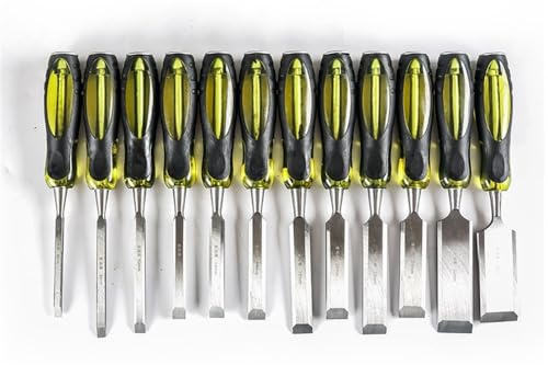 LZM-DIEWLEI Wood Chisel Set 12 Pieces Woodworking Chisels 6-38mm Firmer Chisel Set Woodworking Hand Tools Mortise Chisel Set