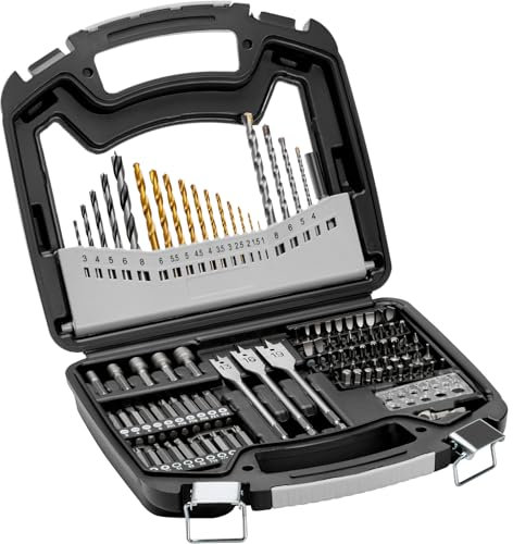 VEVOR Drill Bit Set, 101 Pieces Drill and Driver Bit Set, Screwdriver Bit Set Suitable for Wood Metal Cement Drilling and Screw Driving, Drill Bit Sets Combo Kit Assorted in Organized Carrying Case