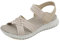 Meik Mangni Sandales Sport Femme Mode Sandales de Randonnée été Bout Ouvert Sandales Confortables Chaussures de Plage Beige 37 EU