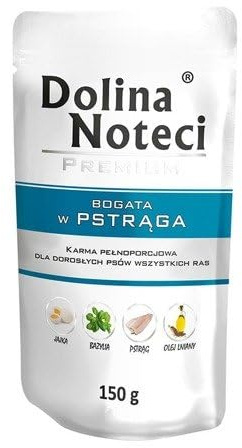 Dolina Noteci Premium Wet Dog Food 150g - Various Flavours, MIX OF TASTE (150 g (Pack of 6), Trout)