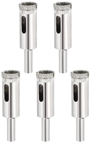 PATIKIL Glass Diamond Hole Saw 9/16 14mm Hollow Core Drill Bits 5pcs | Diamond Hole Cutters for Fiberglass, Tile, Porcelain, Ceramic
