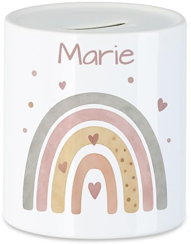 Kiddle-Design Einhorn Spardose Kinder Personalisiert mit Name - Sparbüchse als Geldgeschenk - Sparschwein mit Einhorn-Motiv als Wunscherfüller & Geschenk