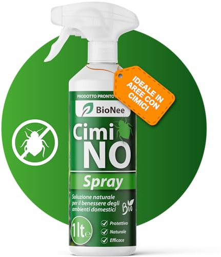 BioNee CimiNO 1 L – Trattamento Naturale contro le Cimici | Protezione Naturale per Casa, Balcone e Infissi | Sicuro, Non Invasivo e Ideale per Ambienti Interni