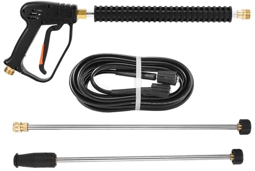 High Pressure Water Spray Gun Car Washer Power Cleaner Gun with 2 Extension Rods 8m Hose for Cleaning Car Mechanic Equipment Floors Walls