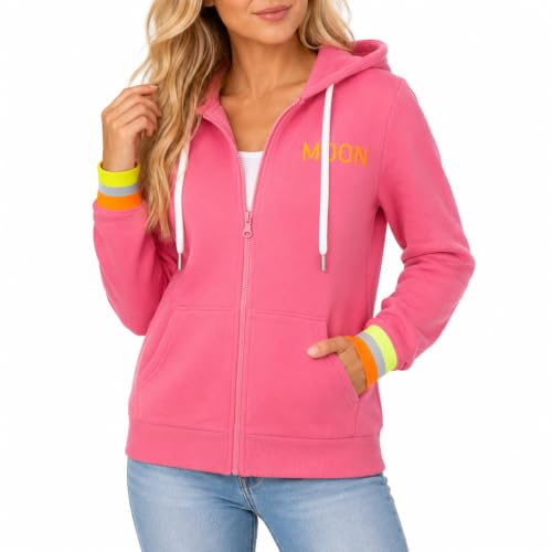 Zwillingsherz Hoodiemantel Damen mit Kapuze & Reißverschluss – Übergang Frühling Herbst