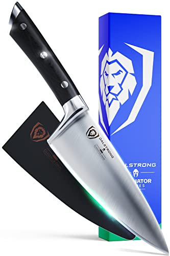 DALSTRONG Chef Knife - Gladiator Series - Forged High Carbon German Steel - Full Tang (6 Chef Knife, Black)