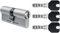 EVVA MCS Doppelzylinder mit 3 Design-Schlüssel schwarz, Länge (a/b) 36/36mm (c=72mm), einzigartige Magnet-Technologie, Not-u. Gefahrenfunktion BSZ, Modularbauweise SYMO, Aufbohr-, und Ziehschutz KZS