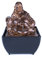 pajoma® Zimmerbrunnen Buddha Teekanne H 17,5 cm – Beruhigendes Wasserplätschern im asiatischen Design | Feng-Shui Wohnaccessoire aus Kunstharz – Ideal für Meditation & Relax